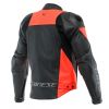 Dainese RACING 4 letní sportovní kožená bunda černá/fluo-červená